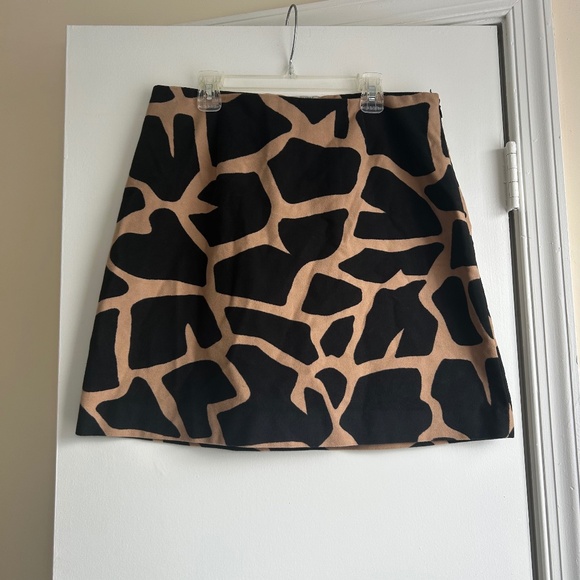 Philosophy di Alberta Ferretti Size 8 100% Cotton Mini Skirt Giraffe Print - Picture 1 of 7
